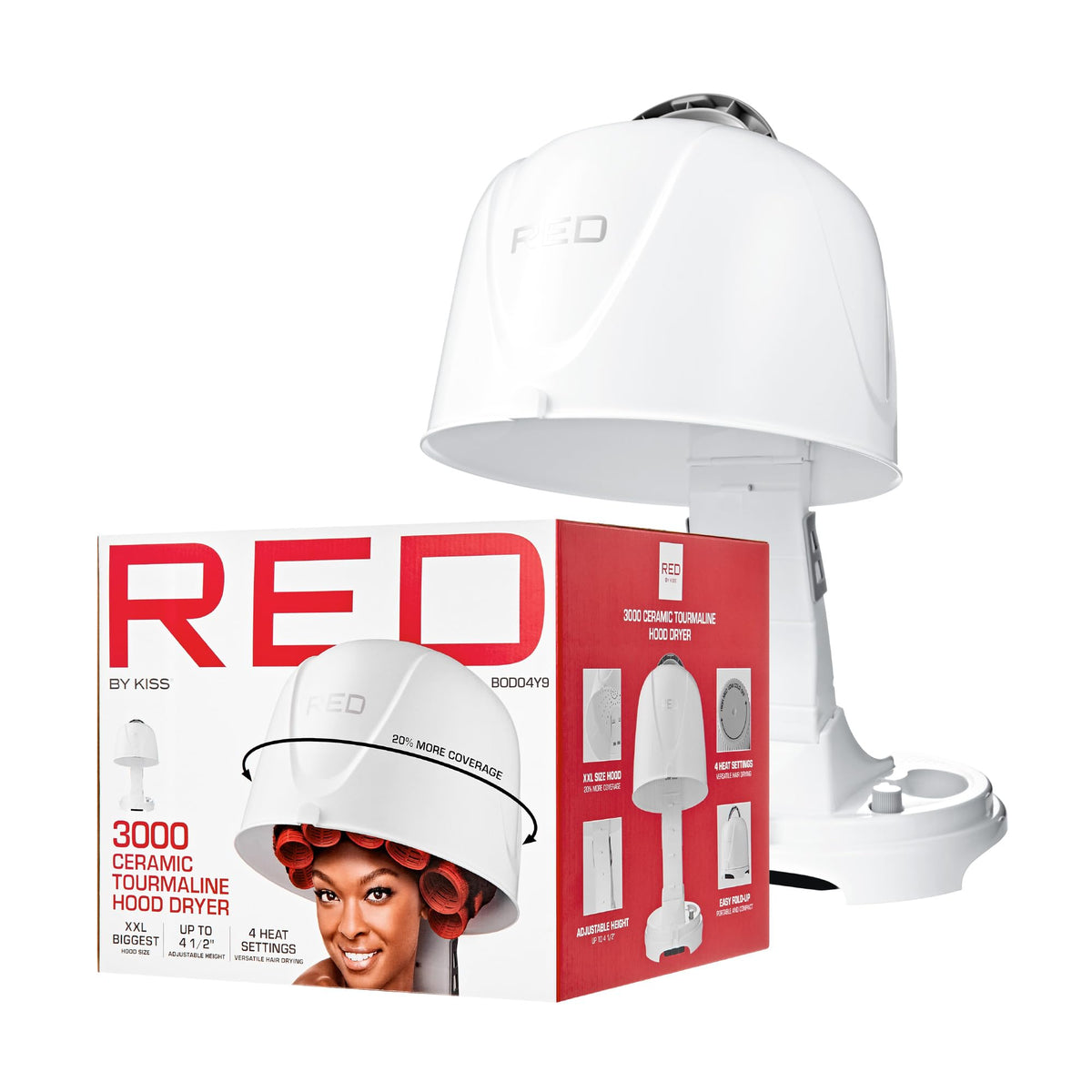 Ceramic Tourmaline Hood Dryer, 4 Heat Settings T3808