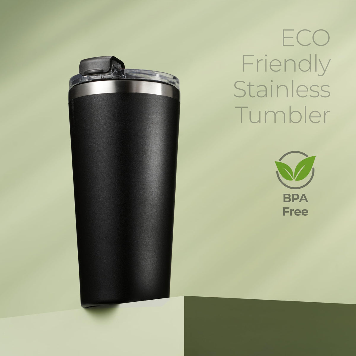 16 oz Stainless Steel Insulated Coffee Tumbler Black K798227
