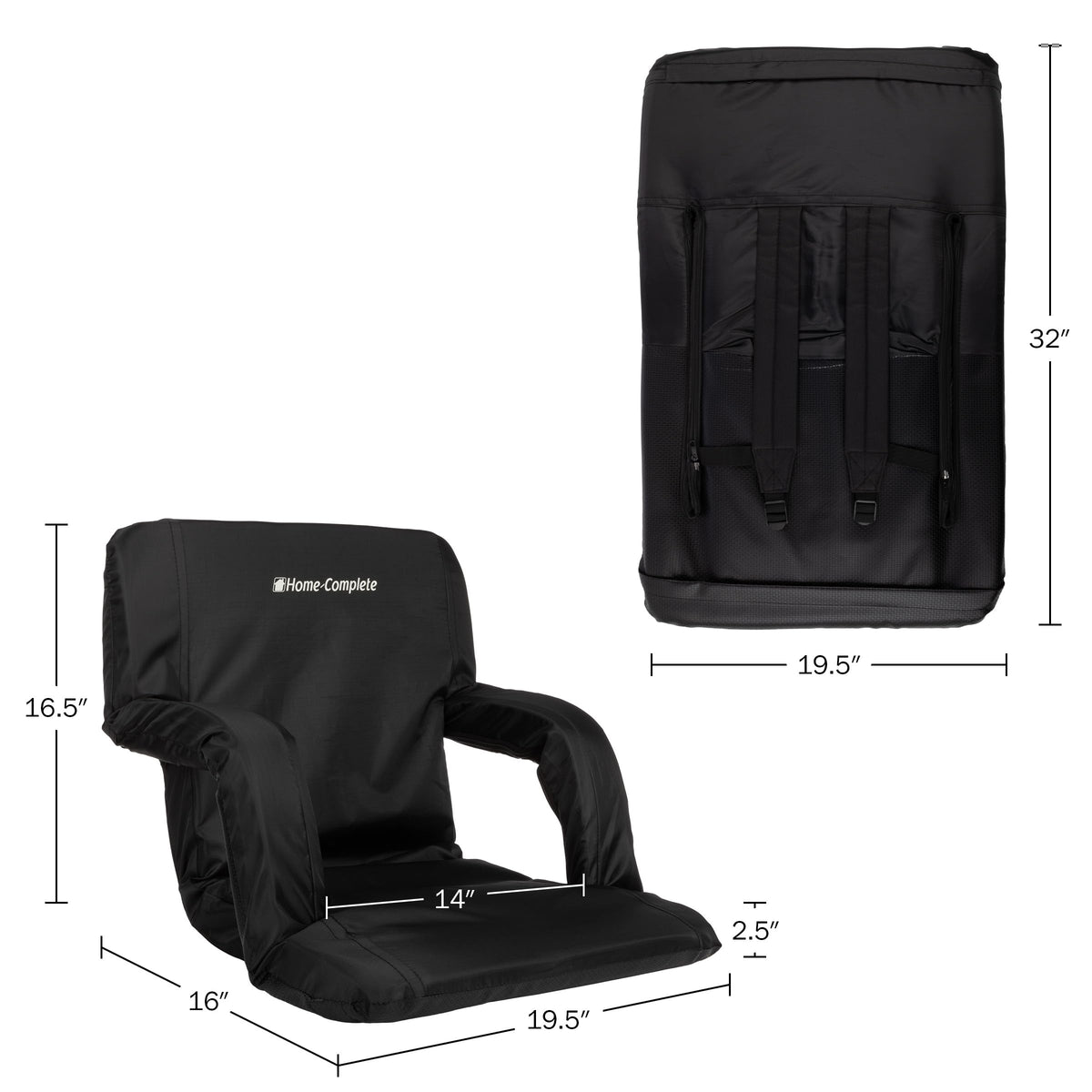 Folding Stadium Chair with Padded Back Support and Armrests U269