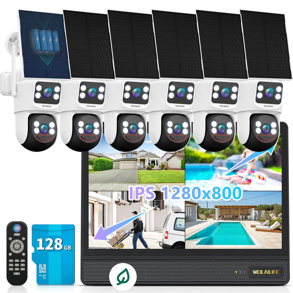 Wireless Security Camera System with 10" HD Monitor W1897