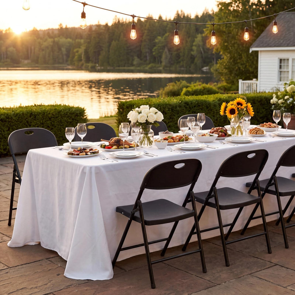 Black Plastic Folding Chairs 10 Pack E340158