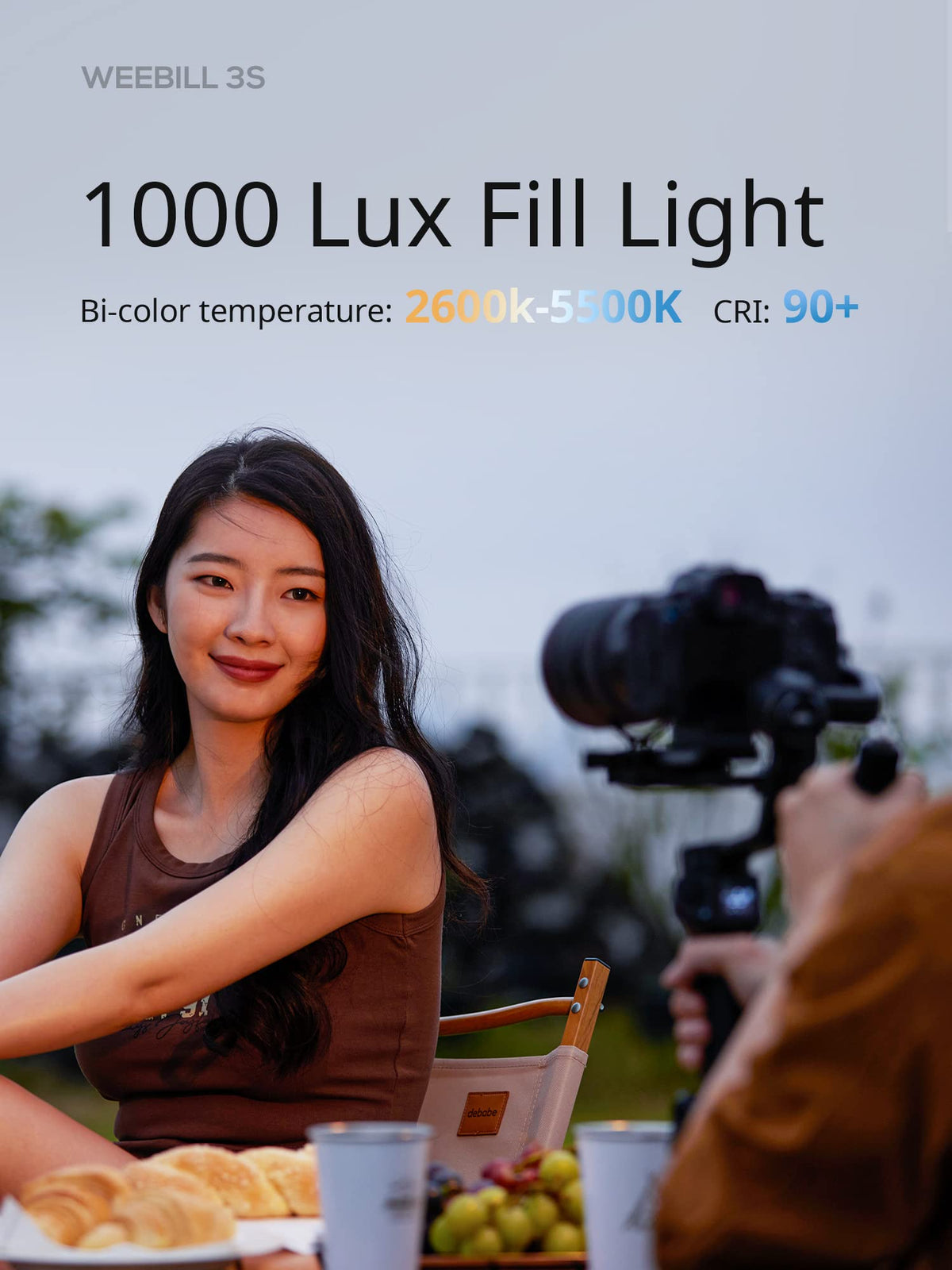 3KG Payload Gimbal Stabilizer with Fill Light H755348