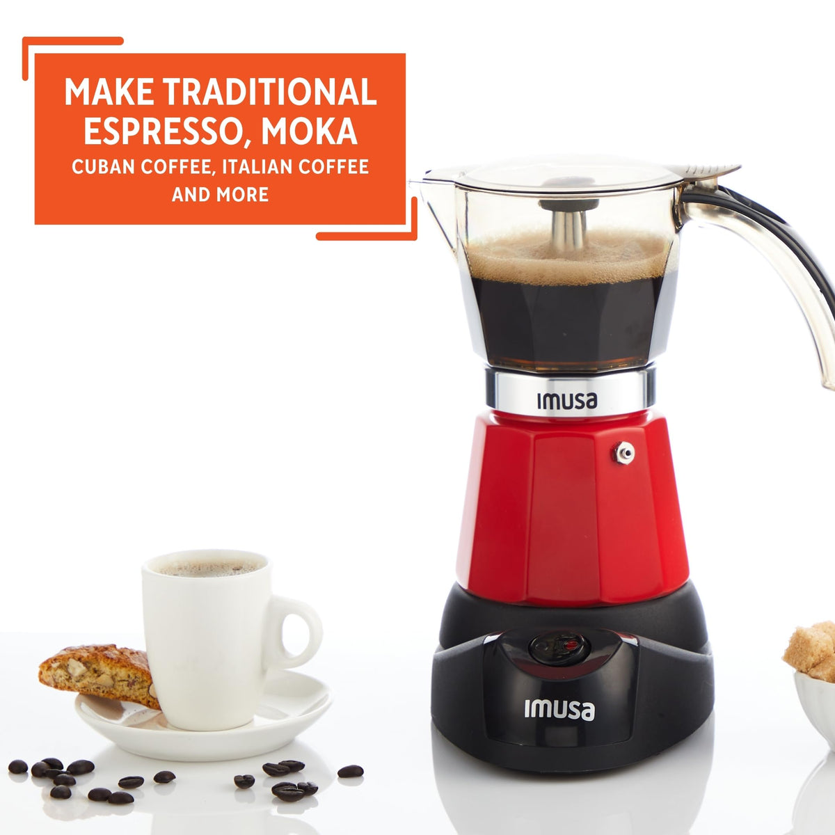 Red Electric Espresso Coffee Maker N50192