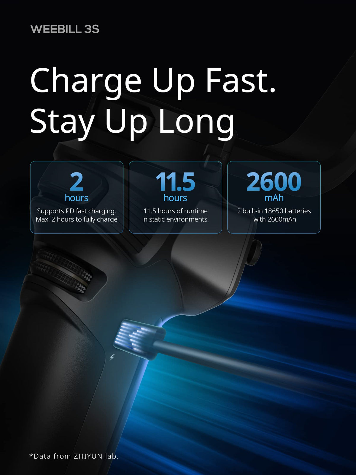 3KG Payload Gimbal Stabilizer with Fill Light H755348