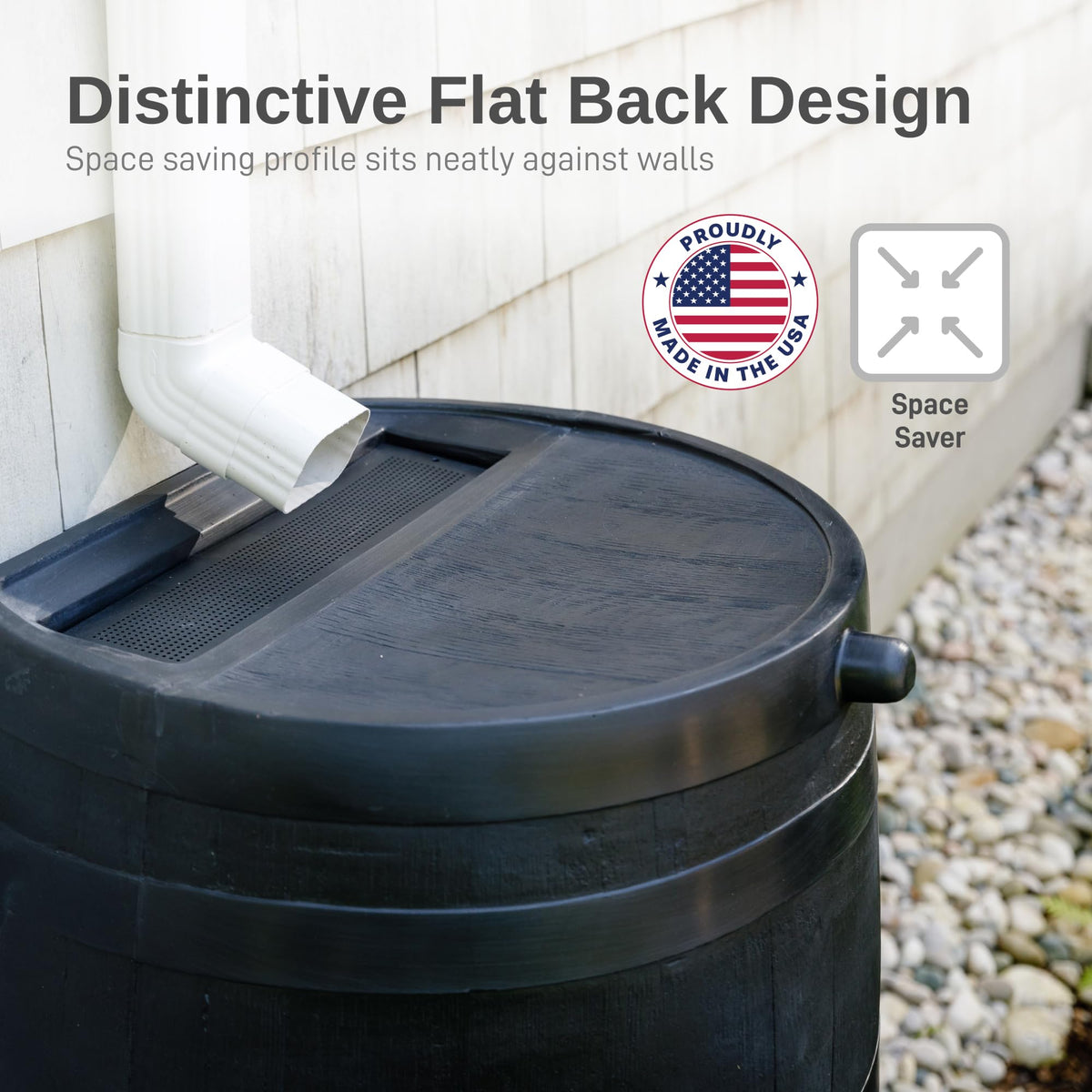 50-Gallon Recycled Plastic Rain Barrel I65779