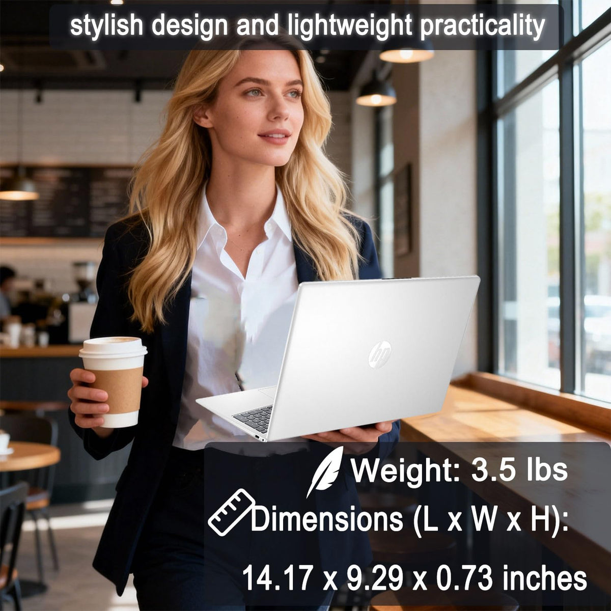 15.6" FHD Laptop with Fingerprint Reader, Intel Core i3, 8GB RAM, 256GB SSD K155535