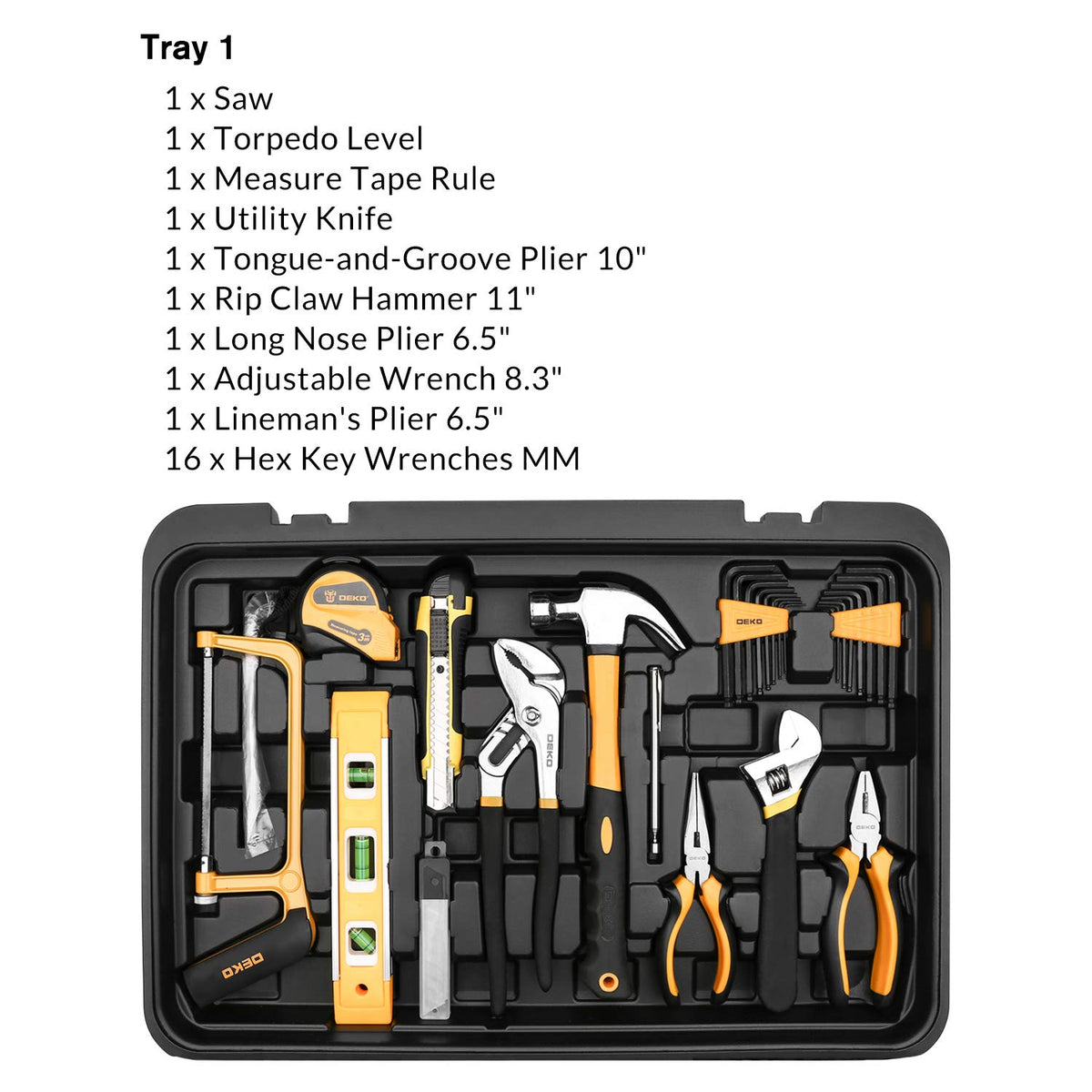258 Piece Rolling Tool Box Socket Wrench Hand Tool Set H91924