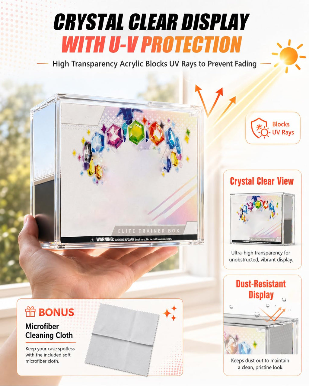 Acrylic ETB Protector Case 3 Pack T422