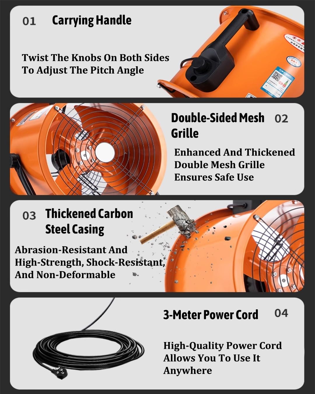 High Velocity Outdoor Pedestal Fan 3-Speed 20in H33856