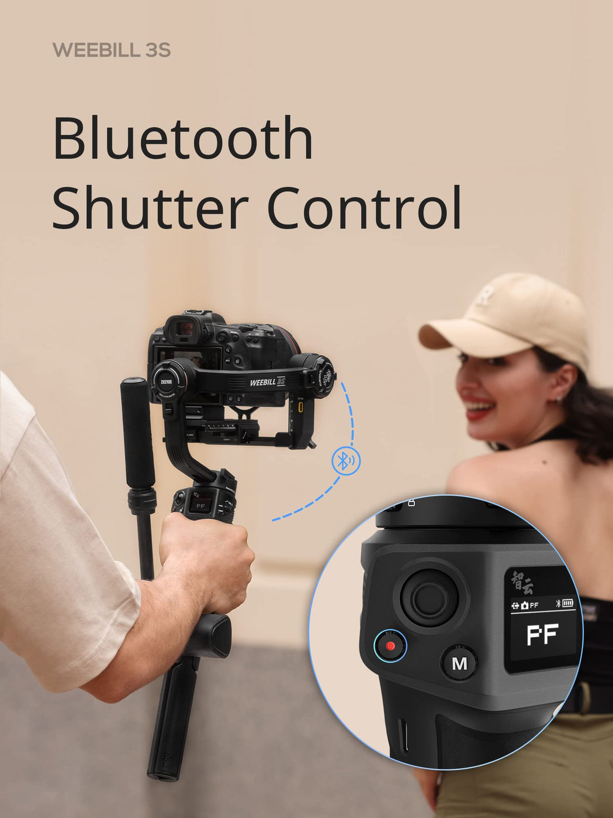 3KG Payload Gimbal Stabilizer with Fill Light H755348