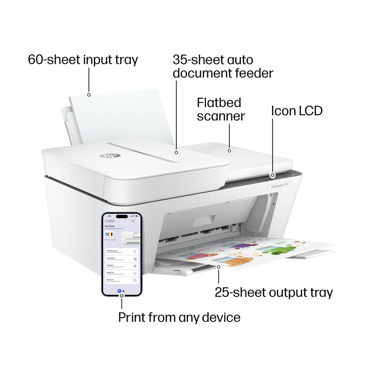 Wireless All-in-One Color Inkjet Printer, Scanner, Copier K344868