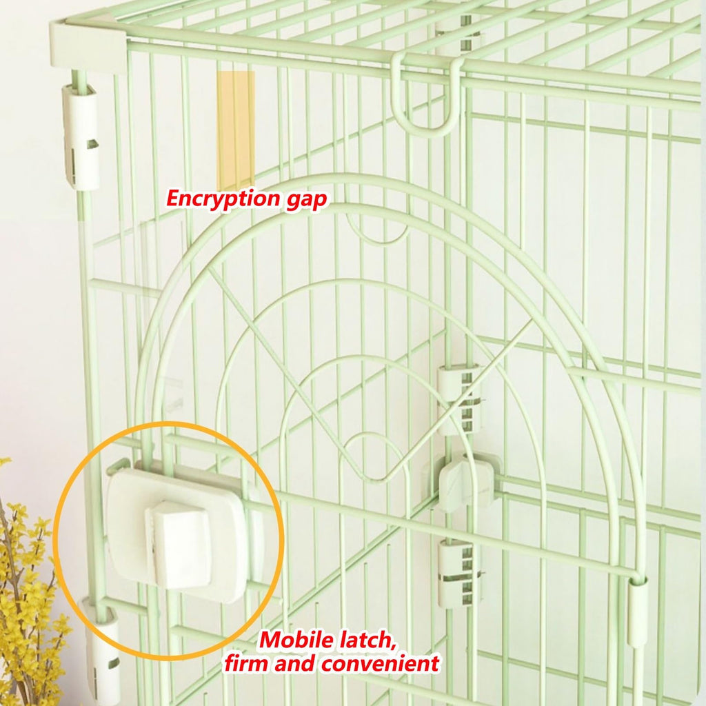 3/4-Tier Wire Cat Cage Playpen Kennel with Hammock and 3 Platforms R458