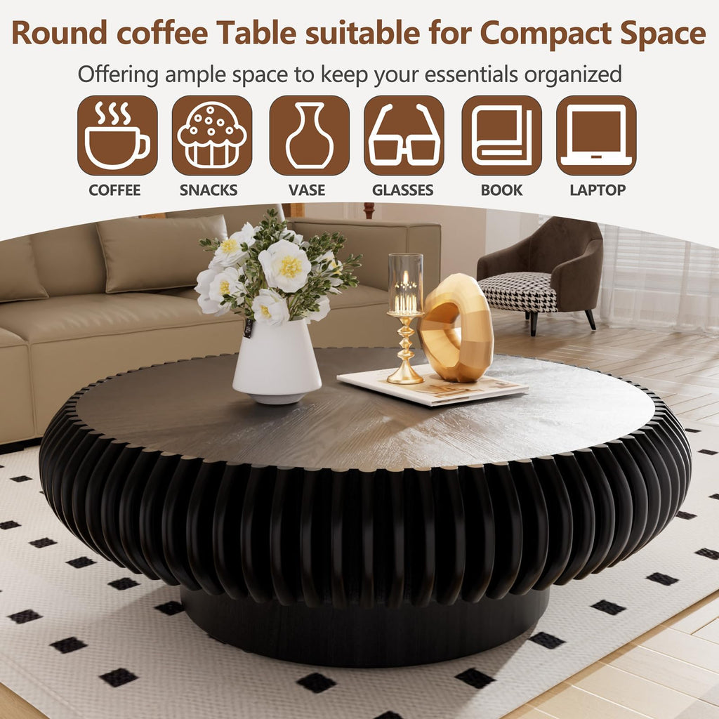 Black Round Coffee Table M925