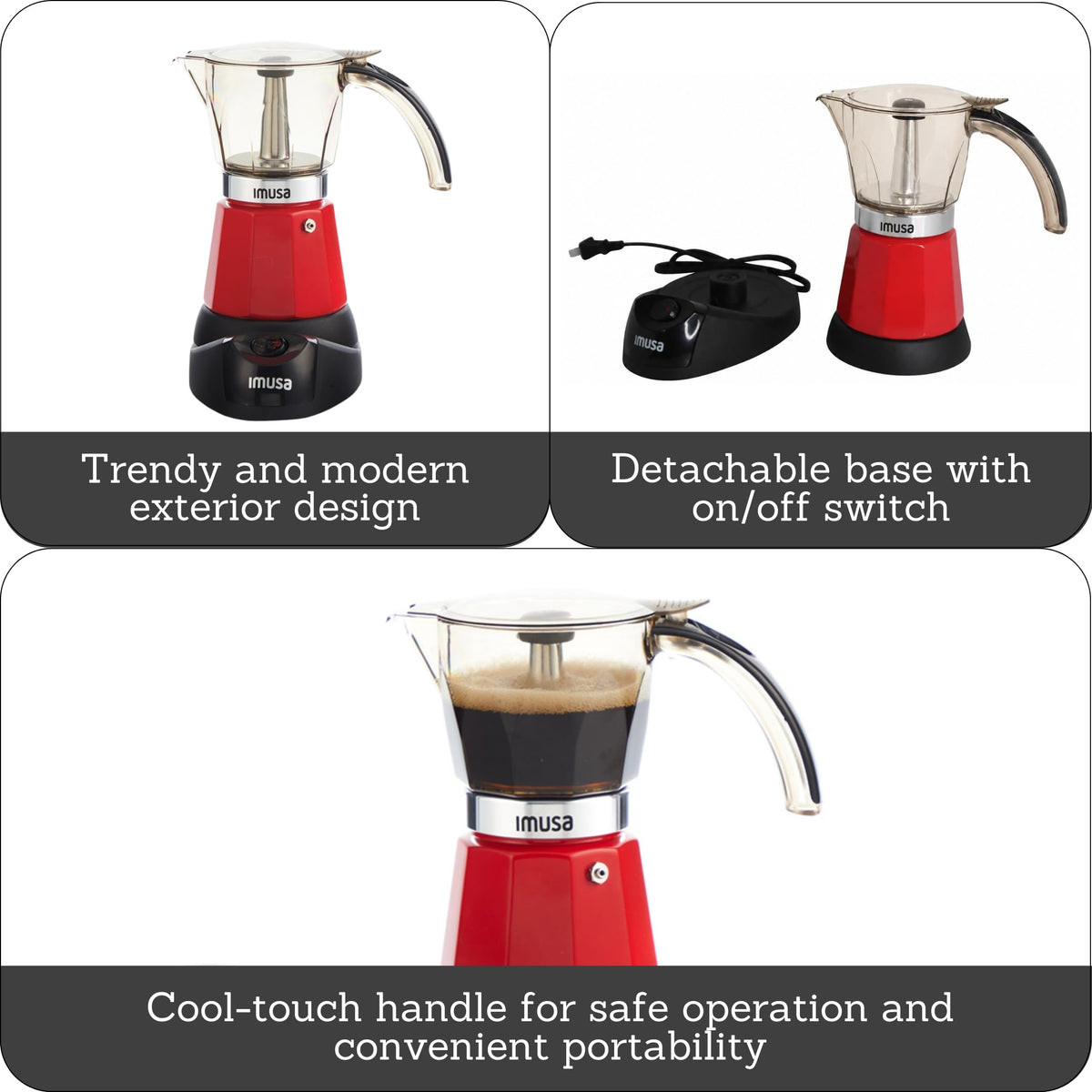 Red Electric Espresso Coffee Maker N50192