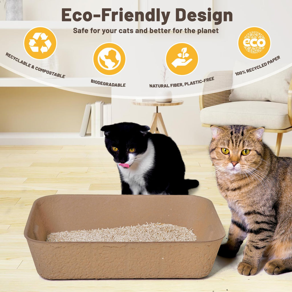 4 Pack Disposable Cardboard Cat Litter Boxes R329