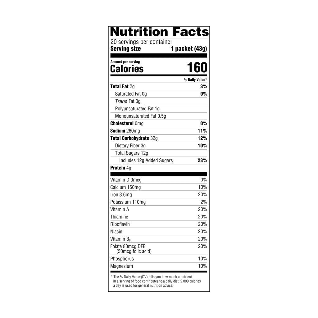 Maple & Brown Sugar Instant Oatmeal, 1.51 Oz, Pack of 40 Y470