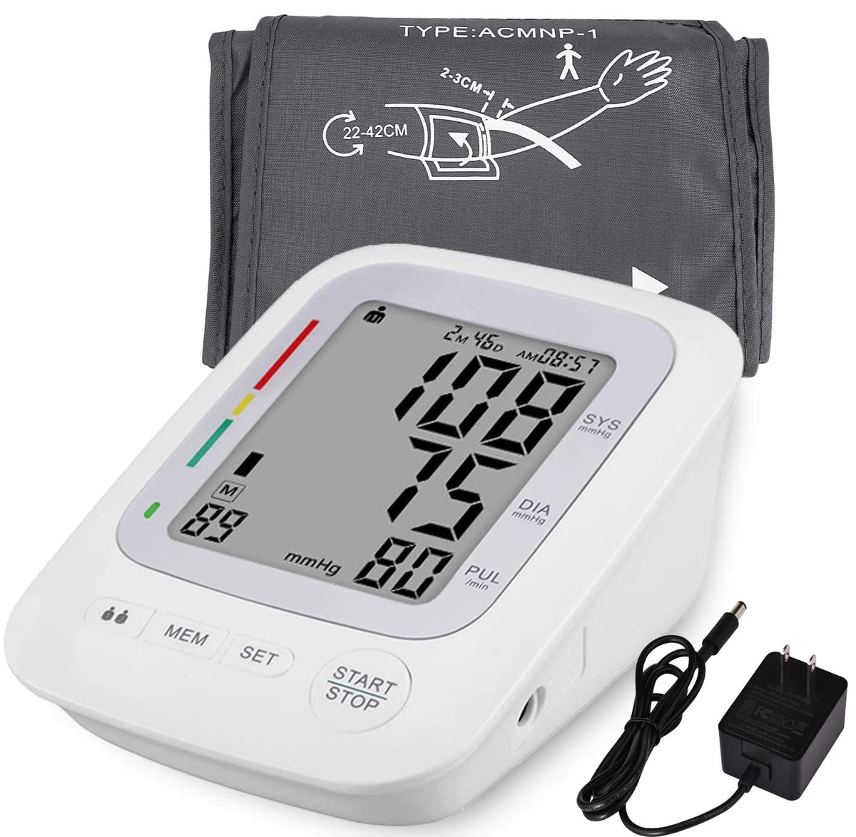 Upper Arm Automatic Digital Blood Pressure Monitor Large Cuff N6242