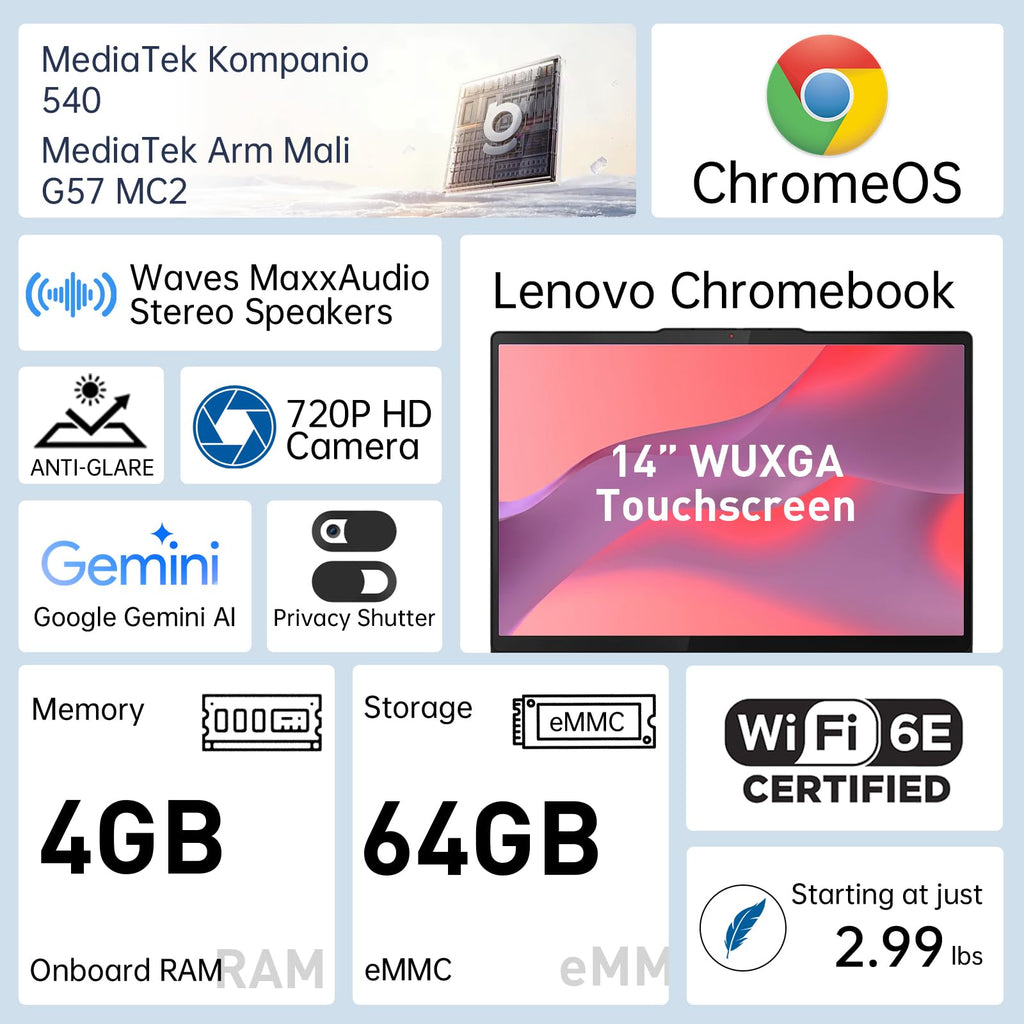 14" WUXGA Touchscreen Chromebook V65091