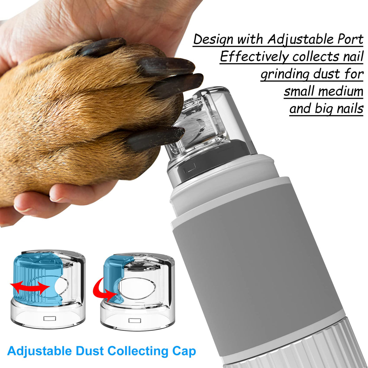 Dog Nail Grinder Quiet Electric Pet Nail Trimmer A833