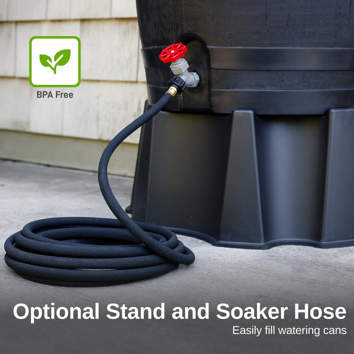 50-Gallon Recycled Plastic Rain Barrel I65779