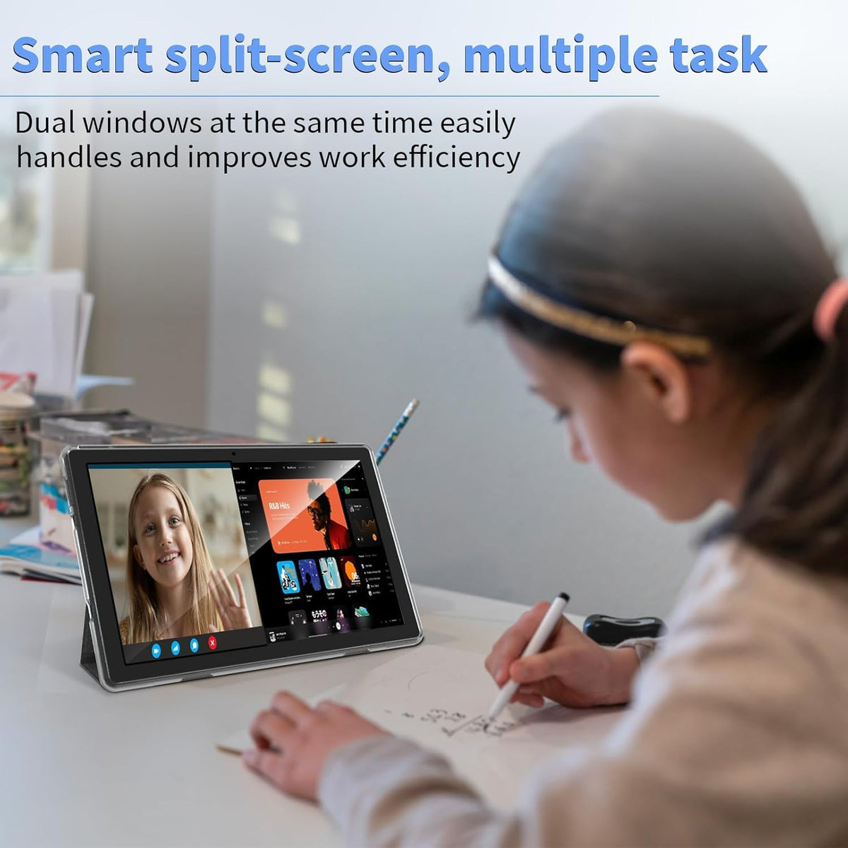 Android 15 Tablet 10 Inch 12GB RAM 64GB ROM 2 in 1 Blue Set Y926660