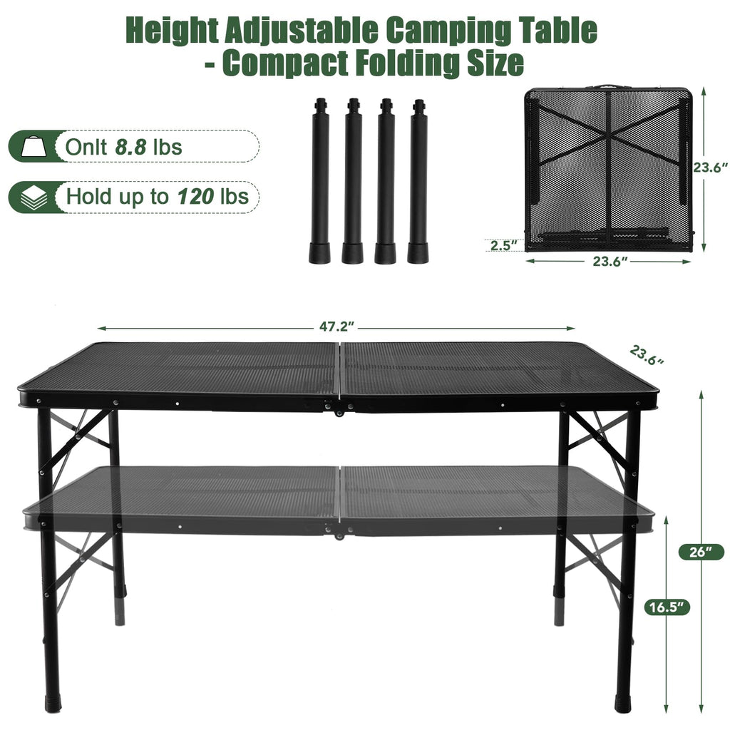 4Ft Metal Folding Camping Table J94092