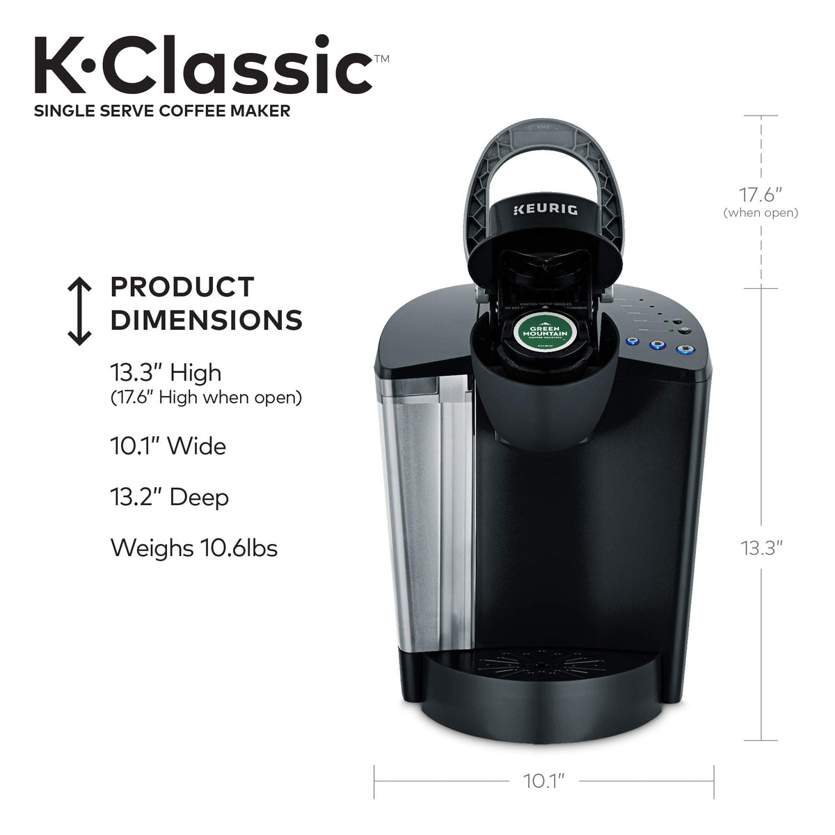 Black Single-Serve K-Cup Pod Coffee Maker F2281