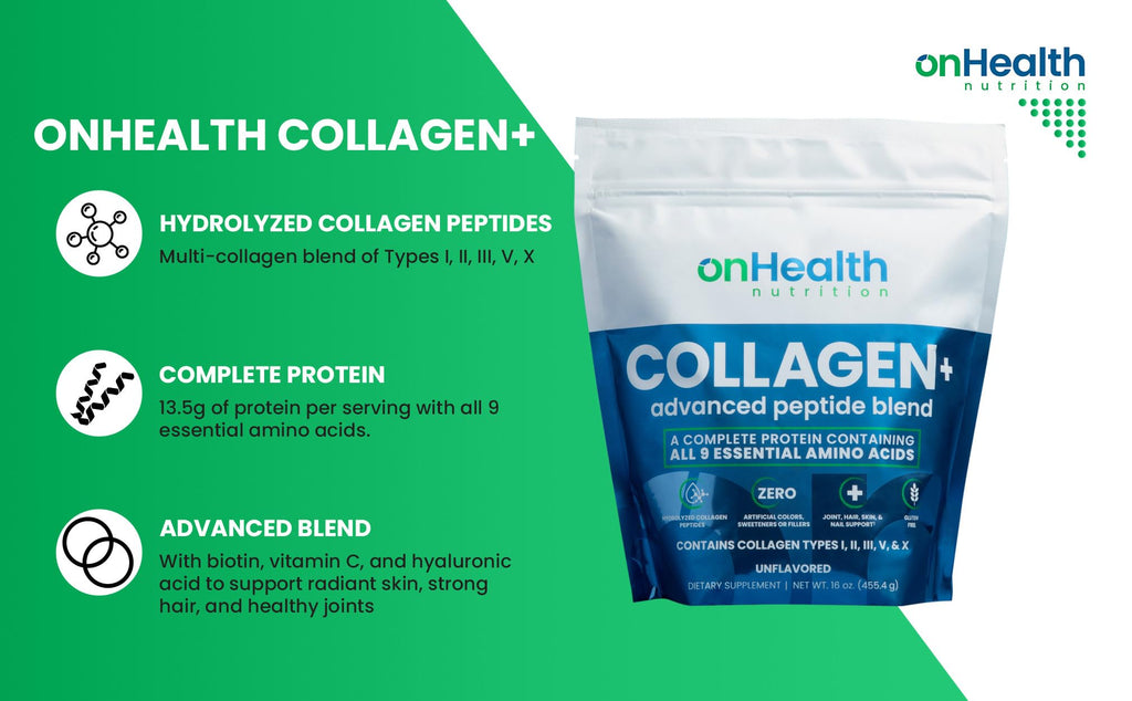 Multi Collagen Peptide Powder Types I, II, III, V & X Unflavored A707