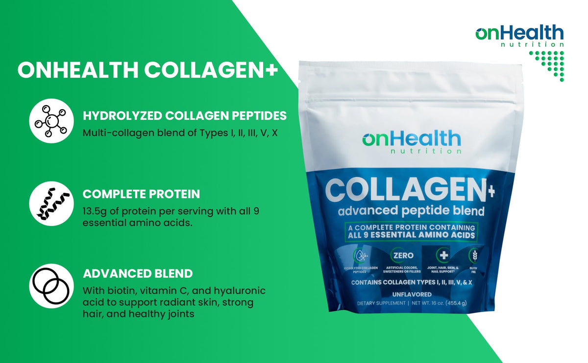 Multi Collagen Peptide Powder Types I, II, III, V & X Unflavored A707