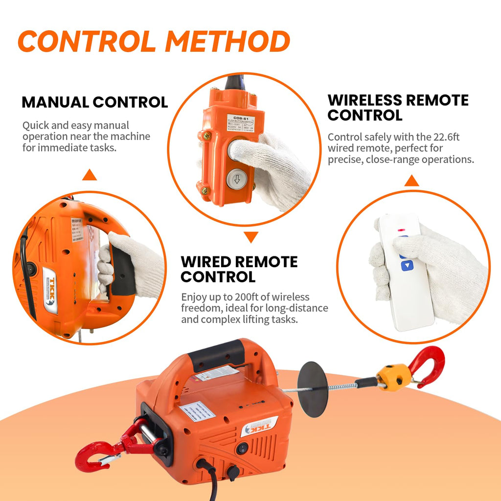 1500W 1100 lb Capacity Electric Hoist N114279