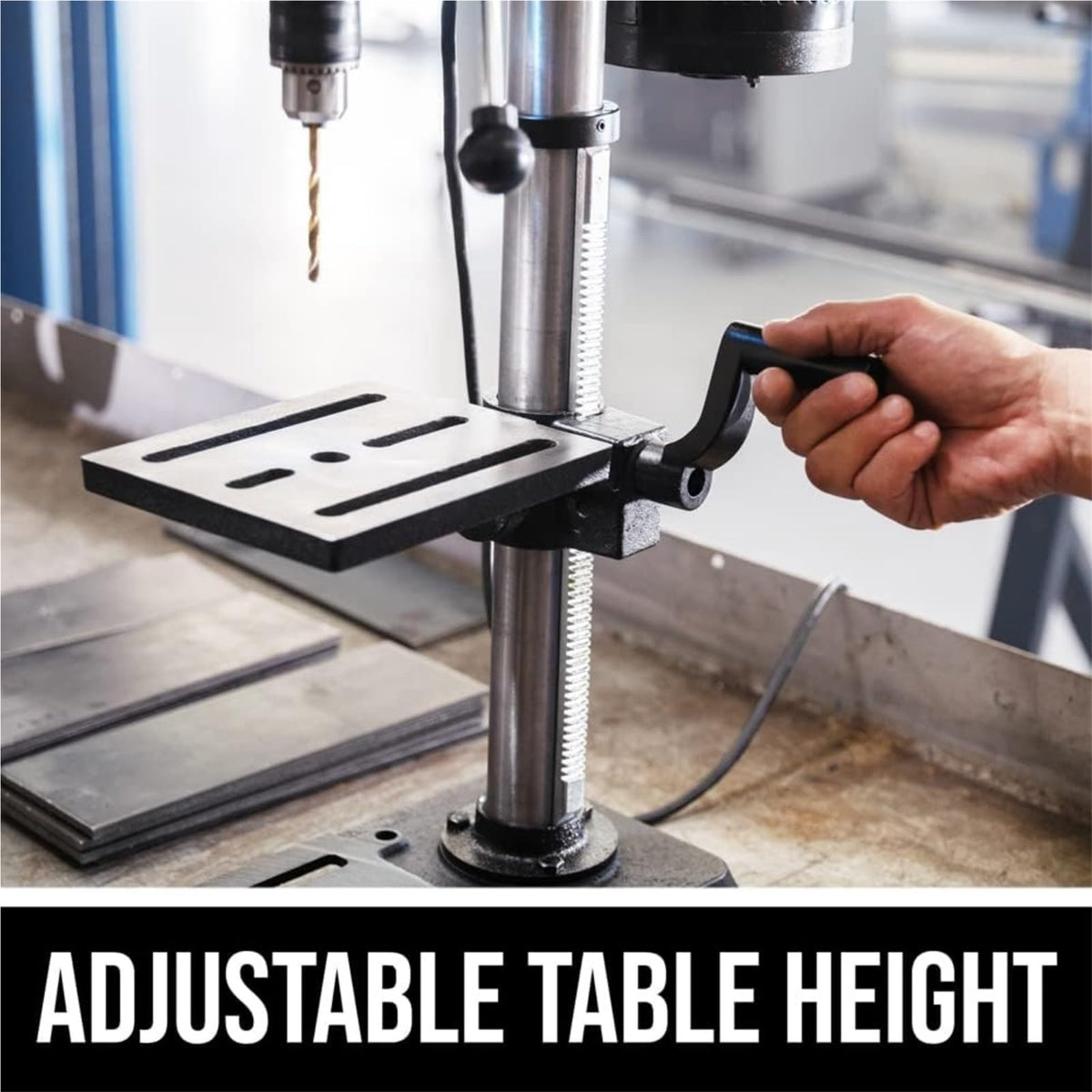 10 In. 5-Speed Benchtop Drill Press with Work Light K603