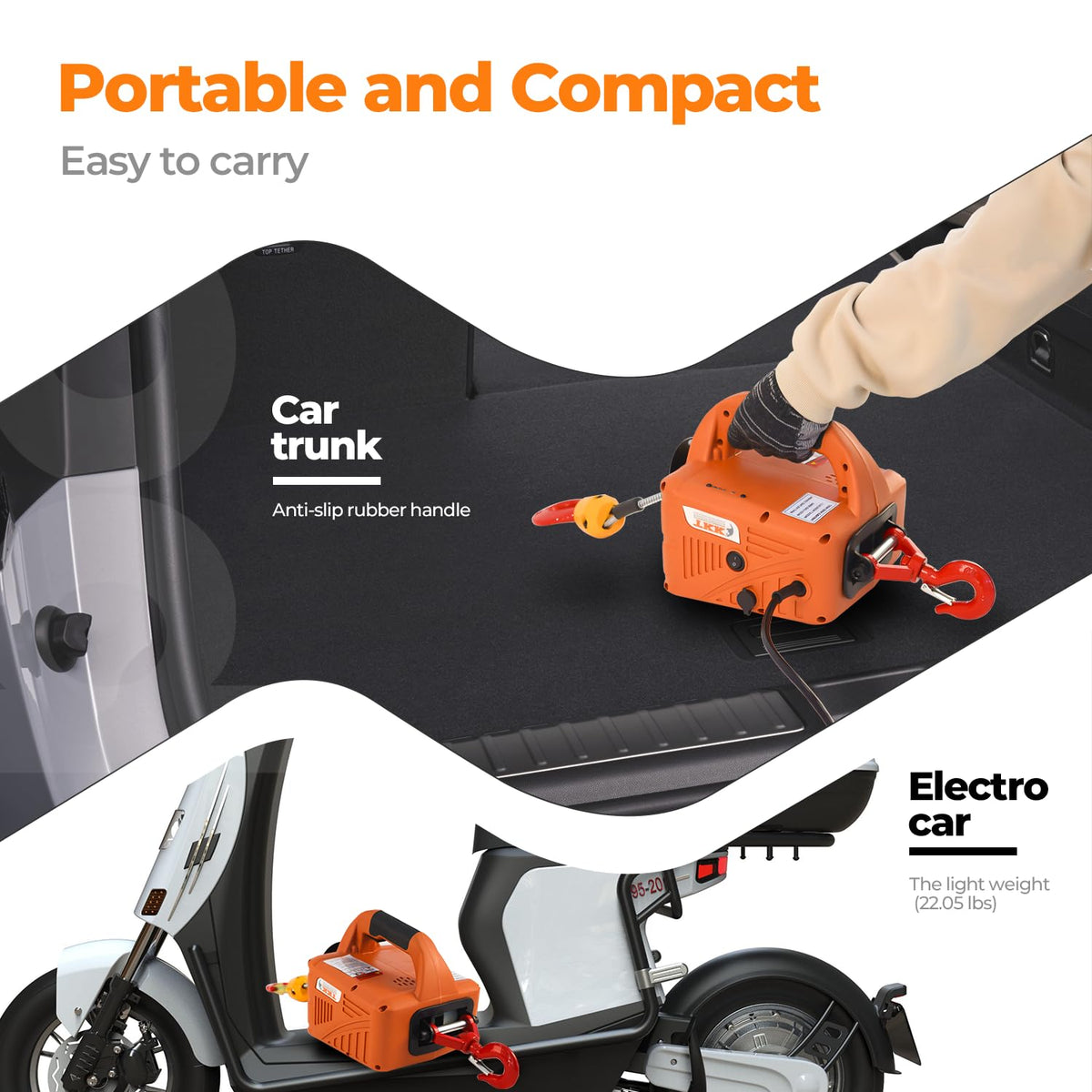 1500W 1100 lb Capacity Electric Hoist N114279