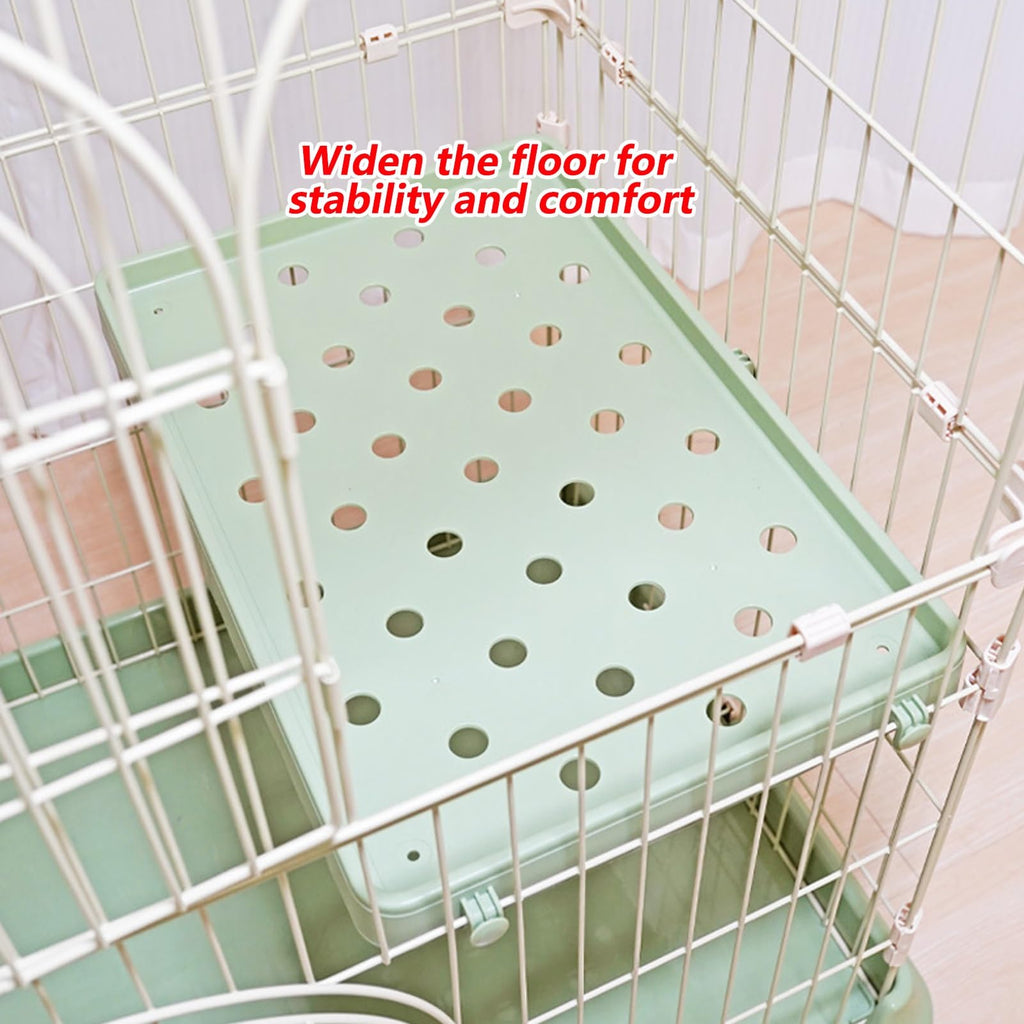 3/4-Tier Wire Cat Cage Playpen Kennel with Hammock and 3 Platforms R458