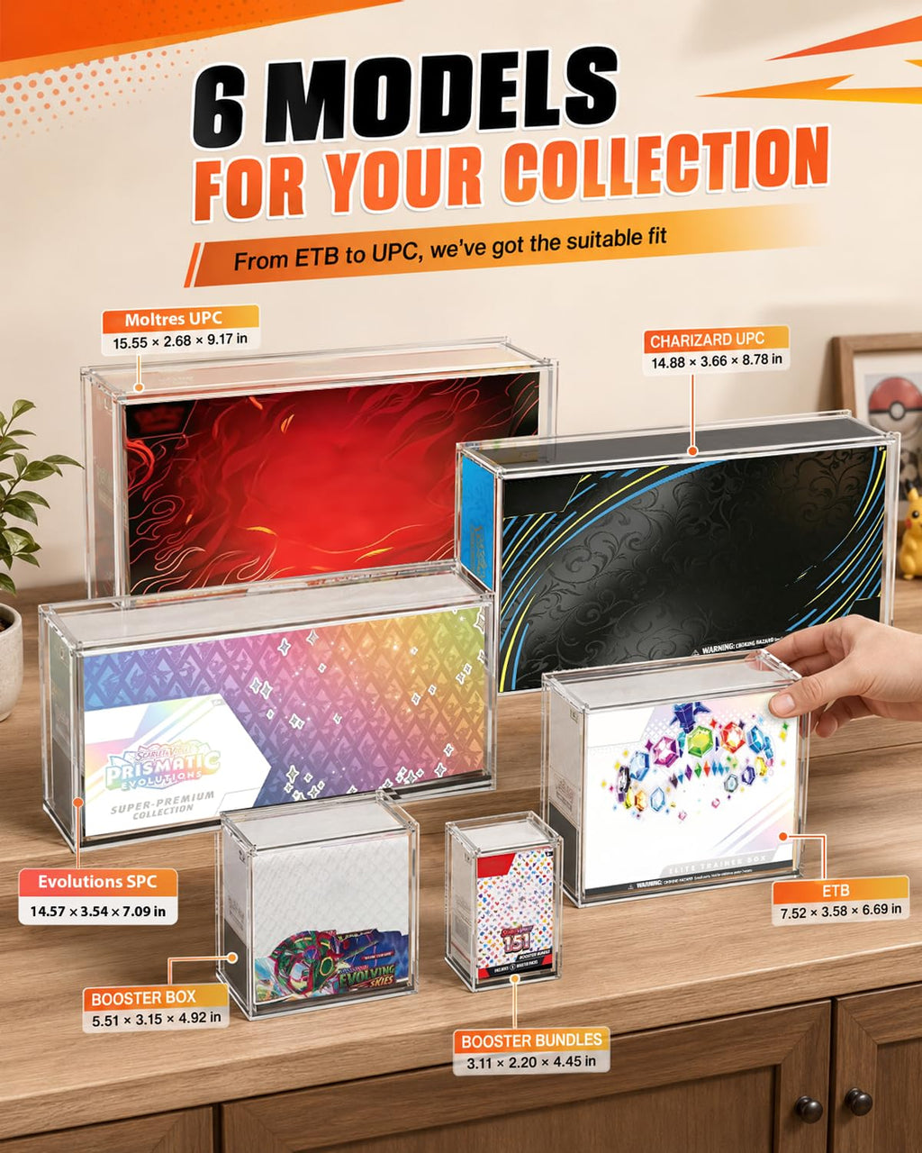 Acrylic ETB Protector Case 3 Pack T422