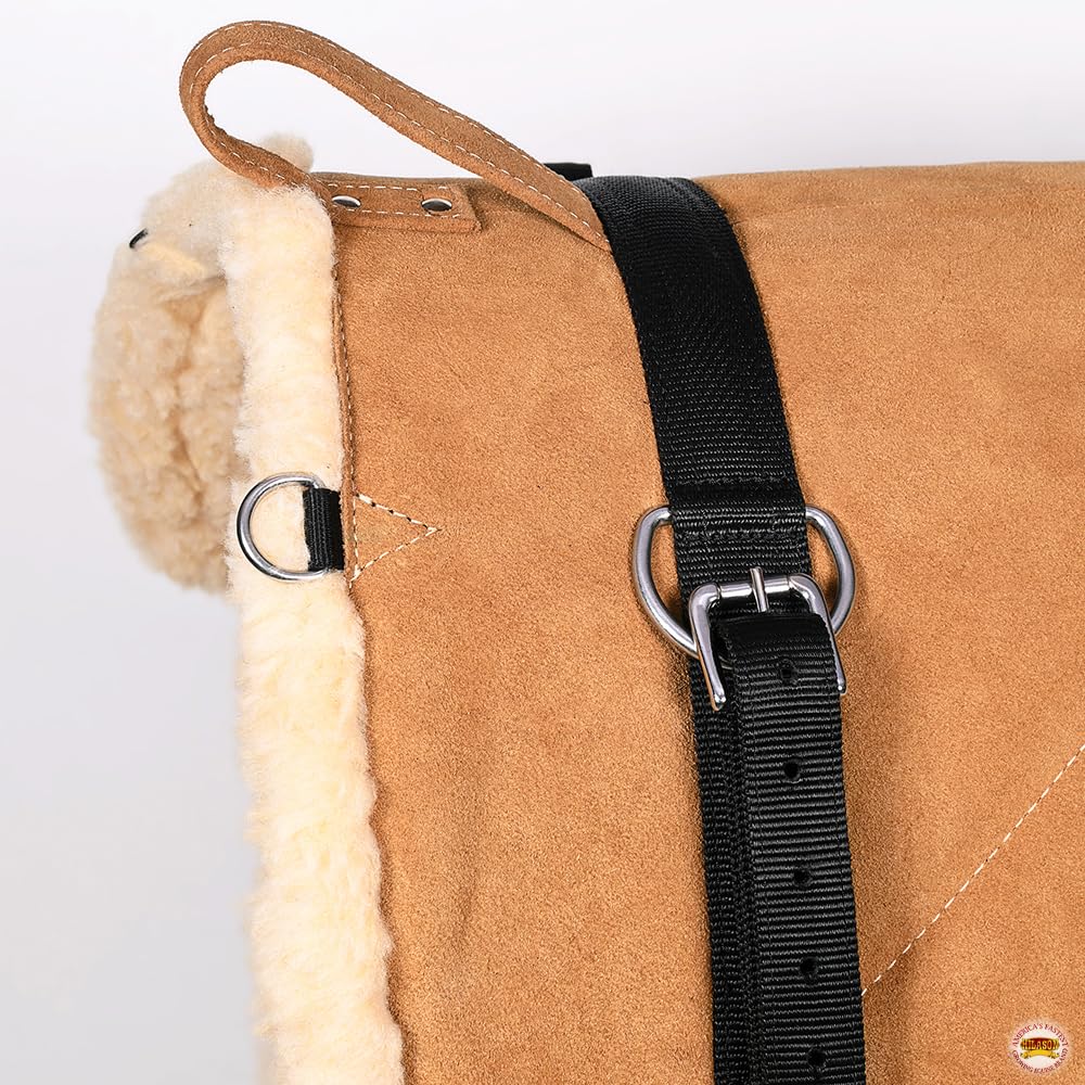 Tan Suede Leather Western Bareback Pad D41706