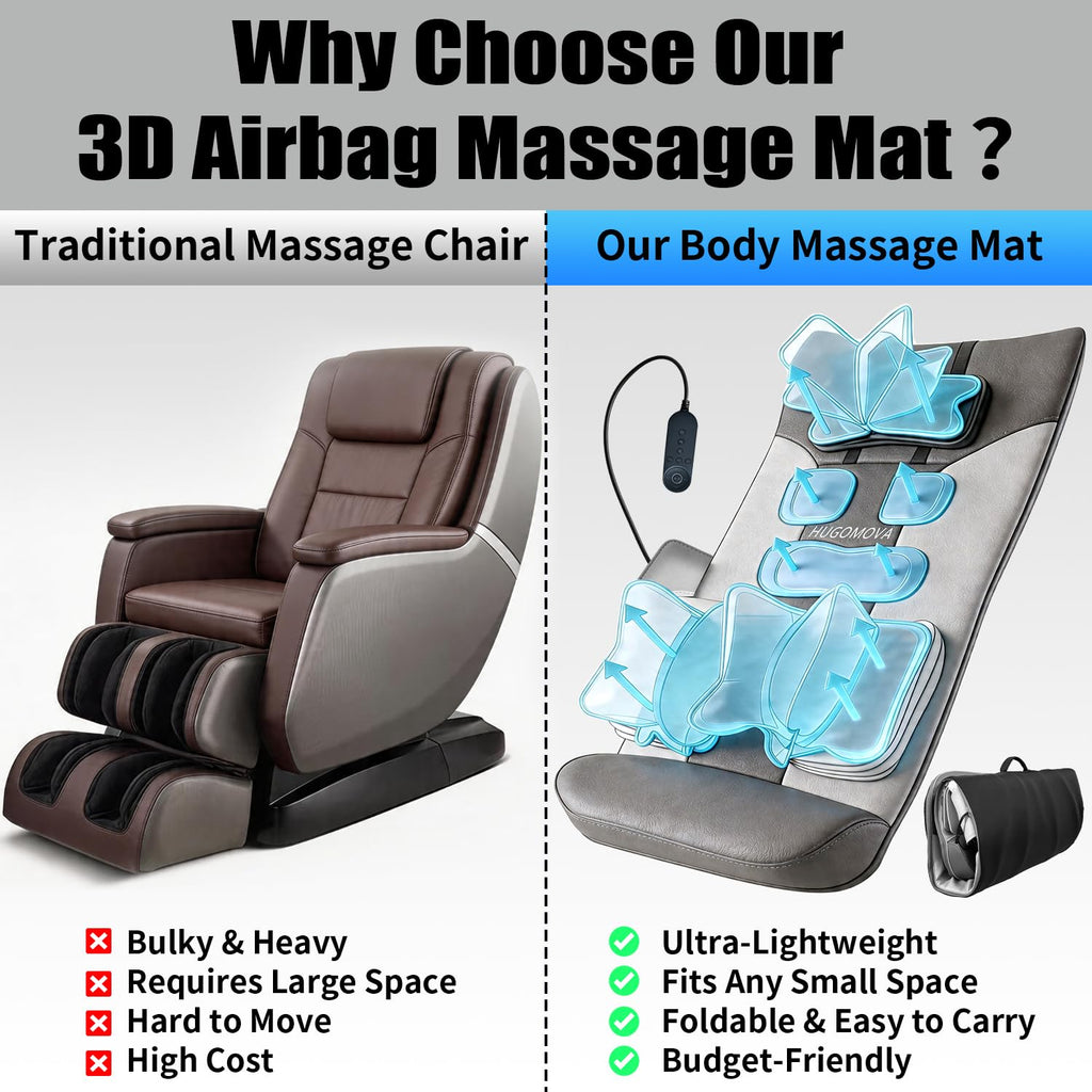 Foldable Full Body Stretching Massage Mat with Airbags D75691
