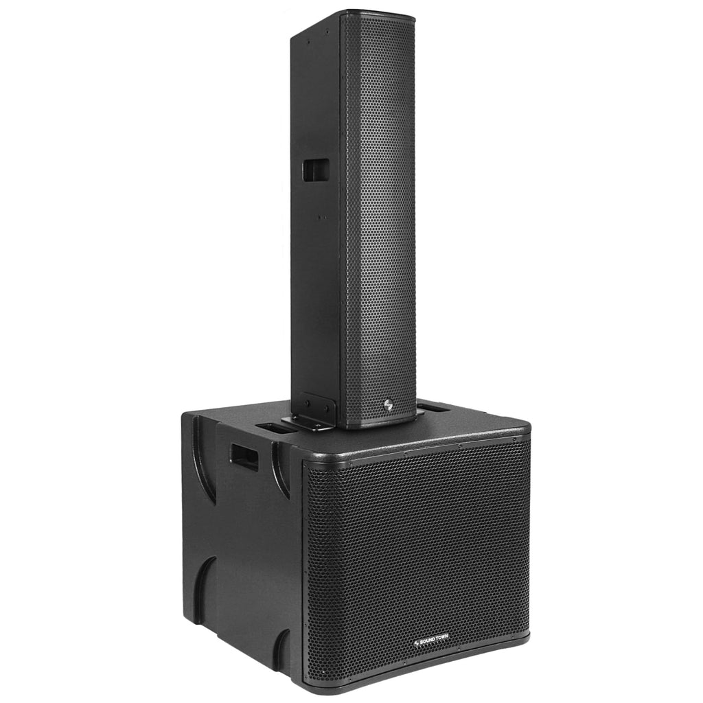 Powered Column Array Speaker System with 18" Subwoofer and Column Loudspeaker U703222