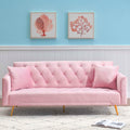 Pink Velvet Futon Sofa Bed C1680