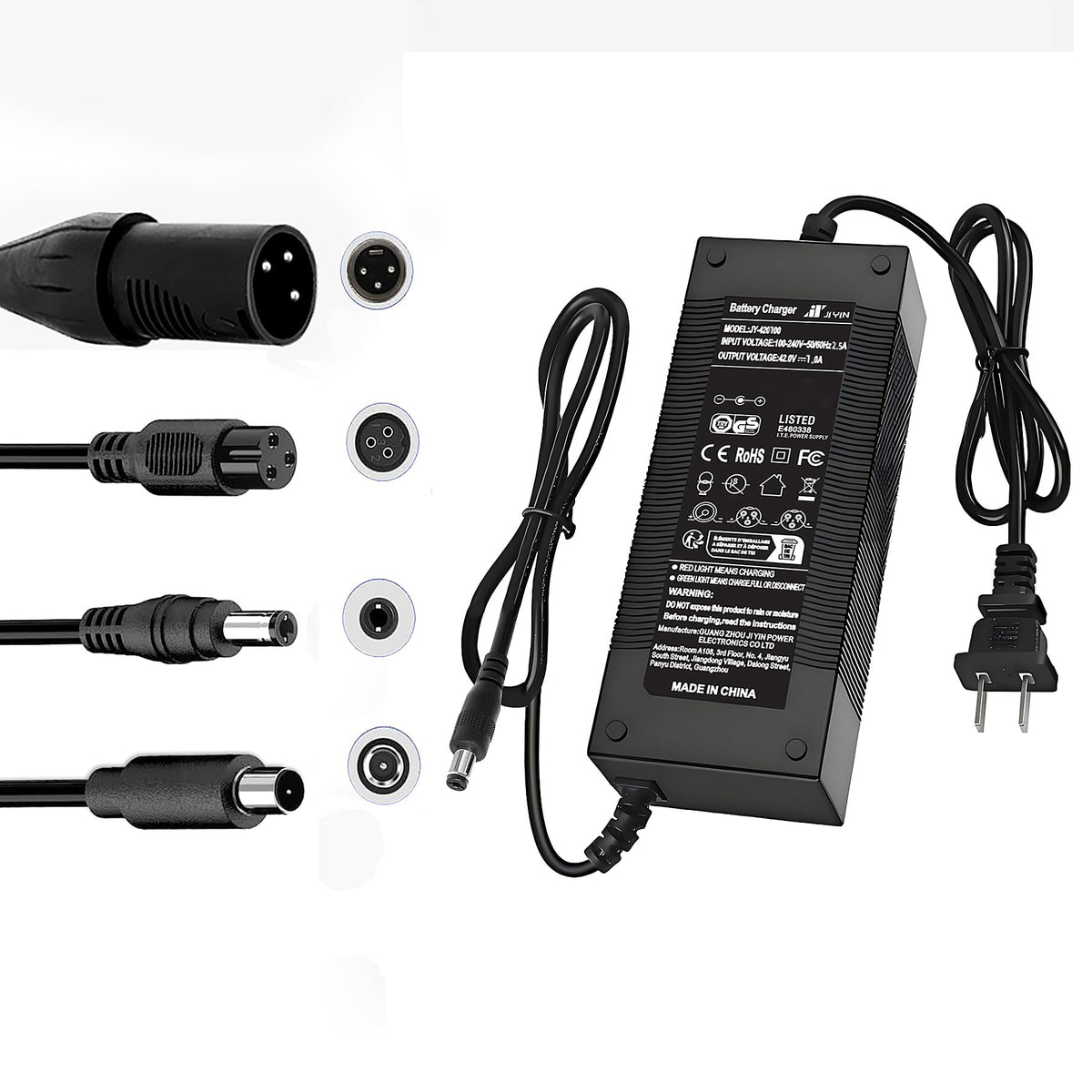 42V 1A Electric Scooter Charger with 4 Plugs Z7213