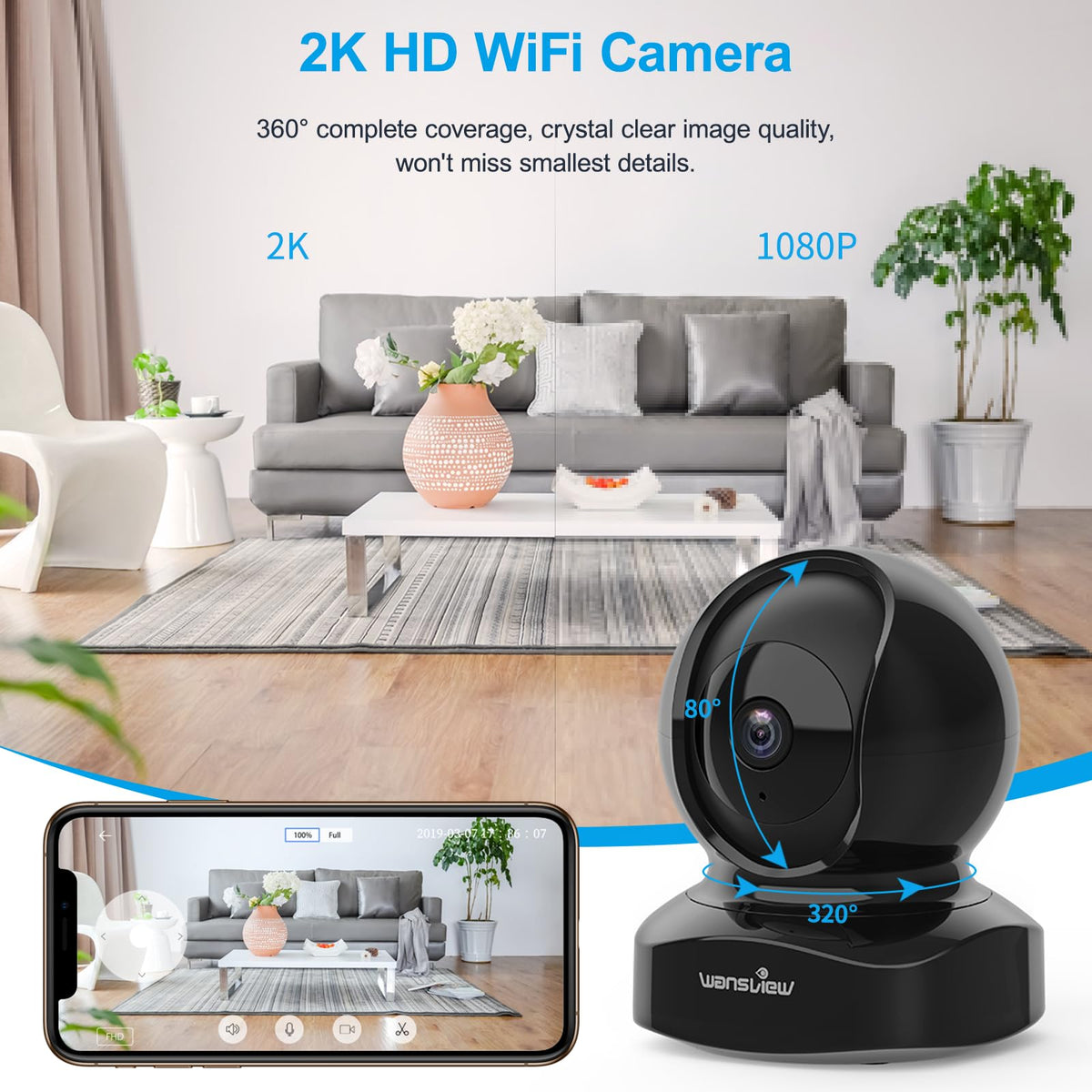 2K Indoor Pet Cameras D411