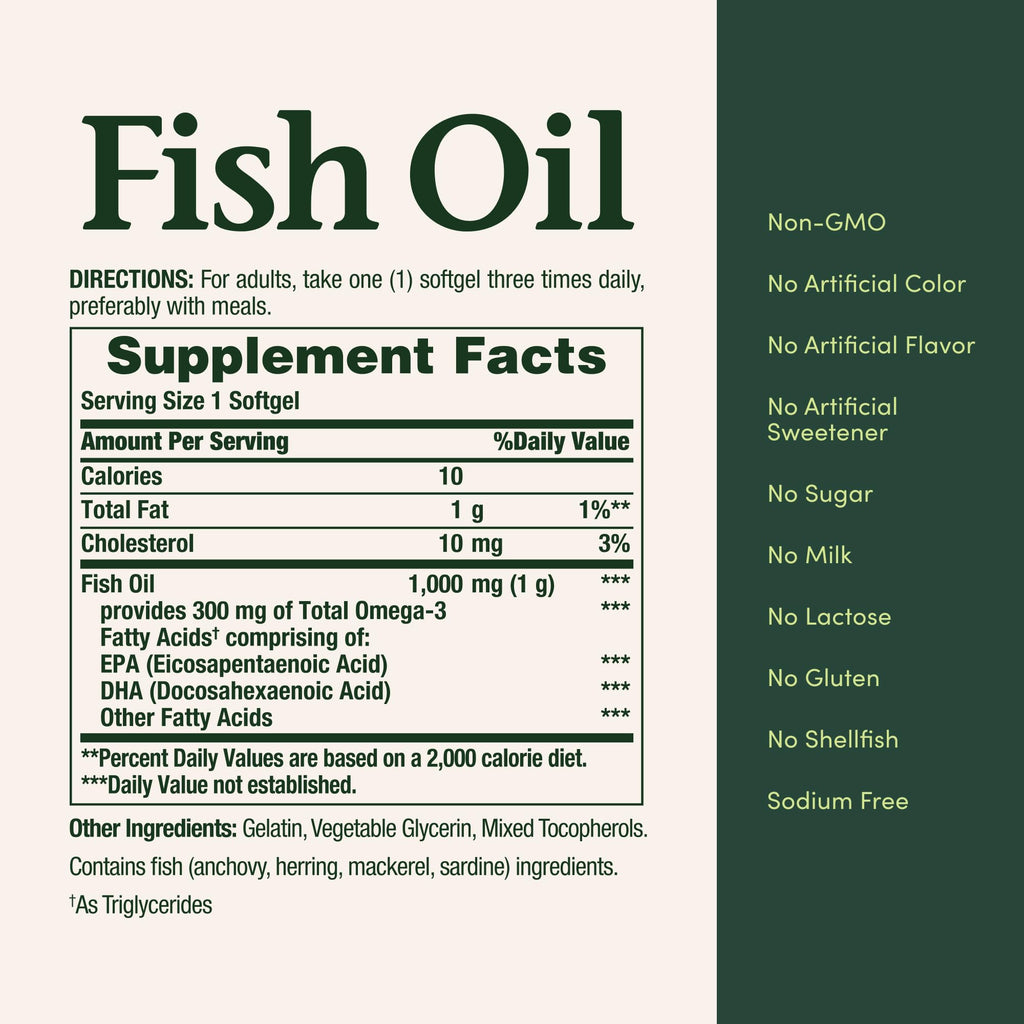 Fish Oil 1000mg 145 Count G9771