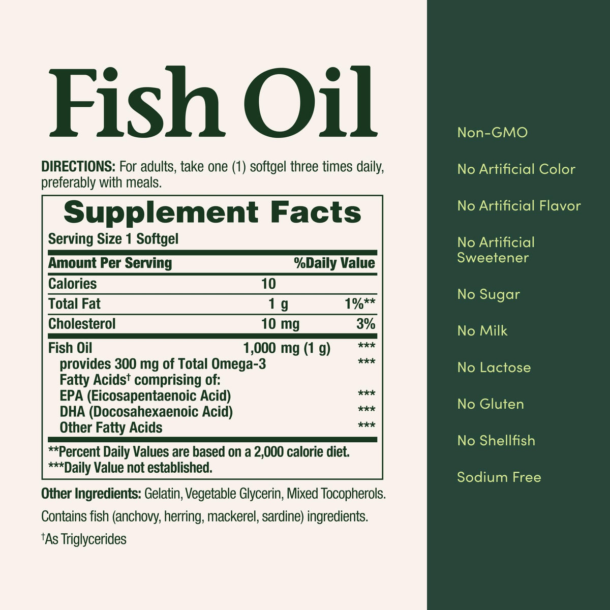 Fish Oil 1000mg 145 Count G9771