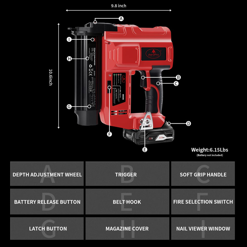 18G Cordless Brad Nailer R457