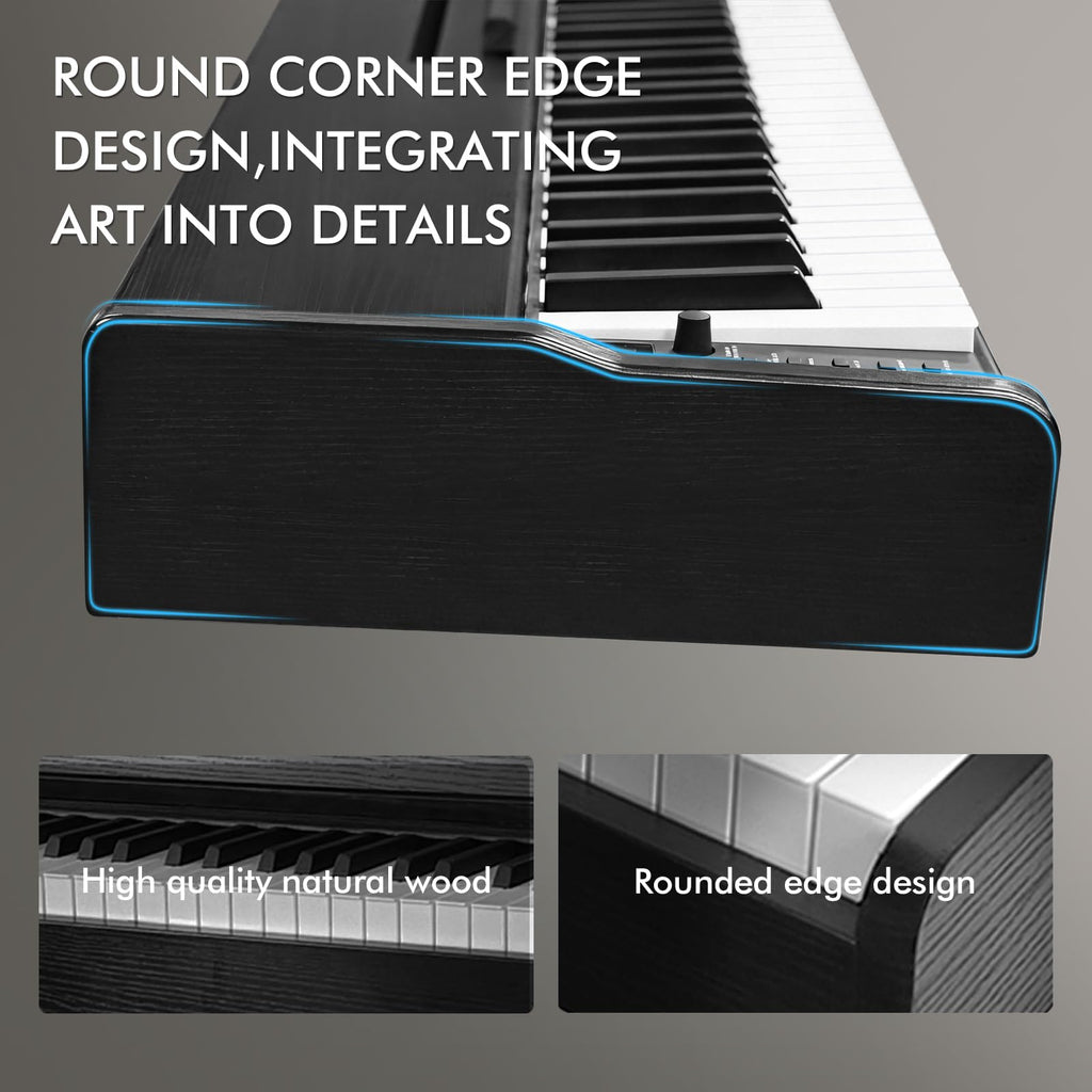 88 Key Weighted Hammer-Action Digital Piano with Stand Y102