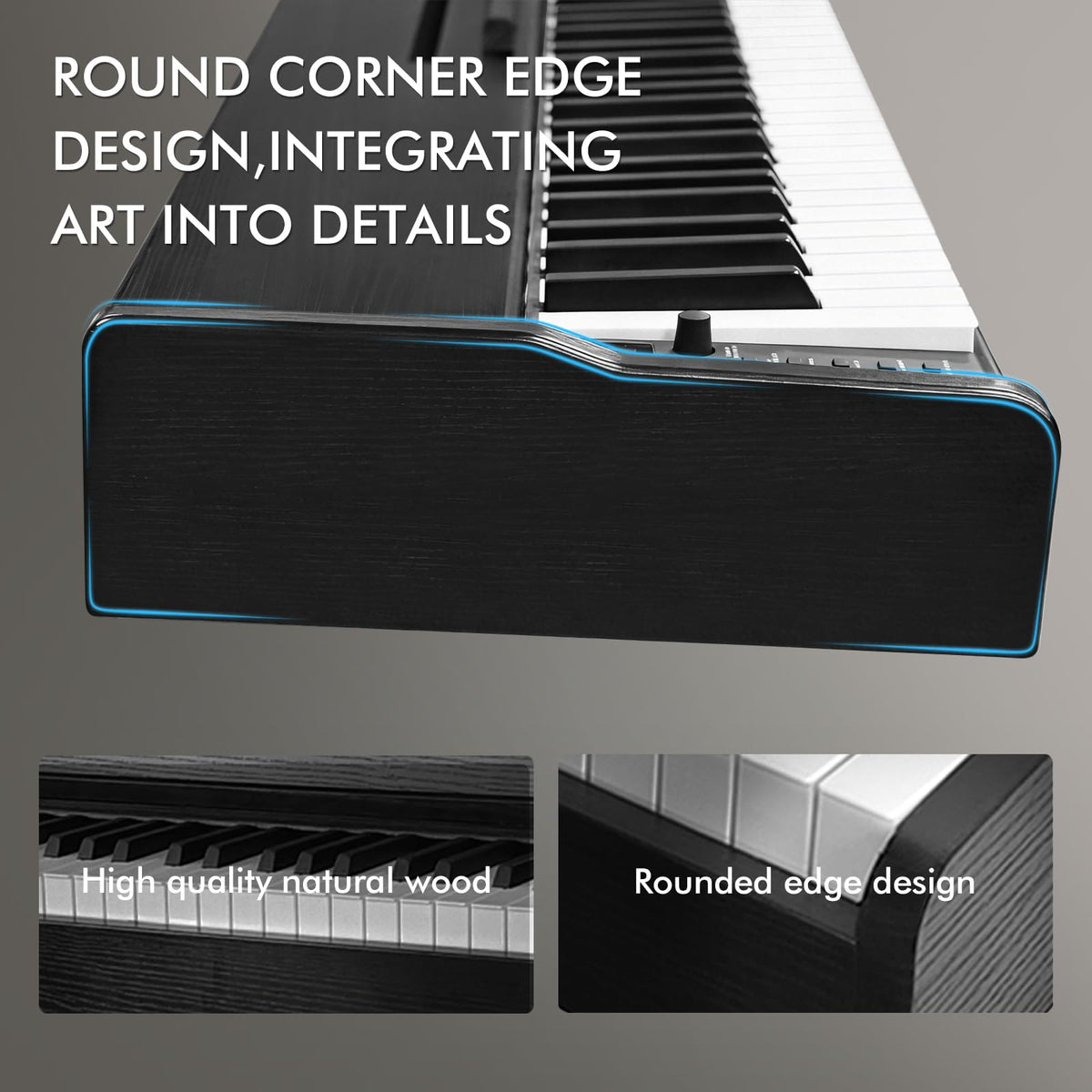 88 Key Weighted Hammer-Action Digital Piano with Stand Y102