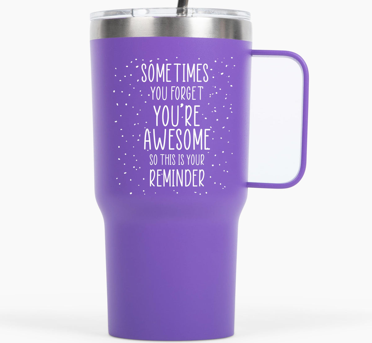 20 Ounce Vacuum Insulated Tumbler With Handle Purple T988