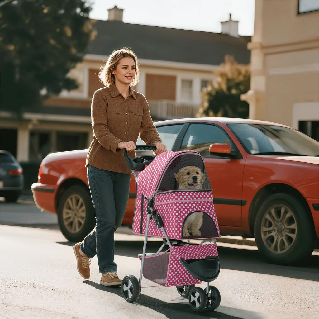 Foldable 3-Wheel Pet Stroller U2892