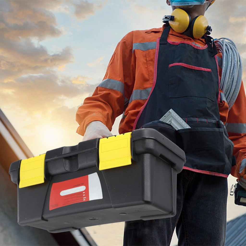 10-Inch Plastic Toolbox with Dual Layer Storage H9532