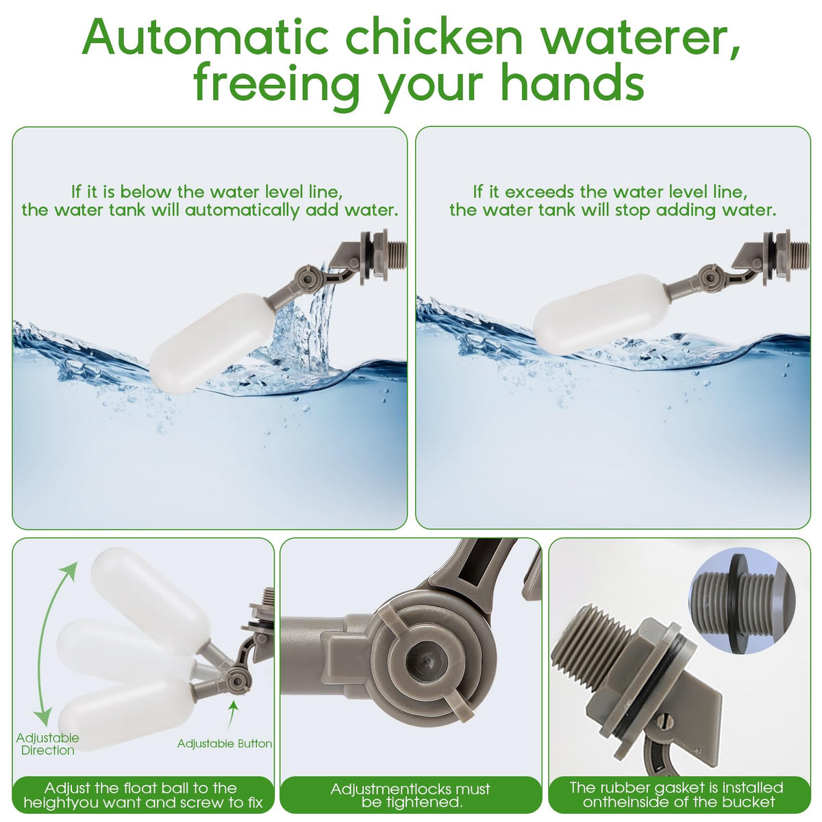 Automatic Chicken Waterer with Four Water Cups U2565