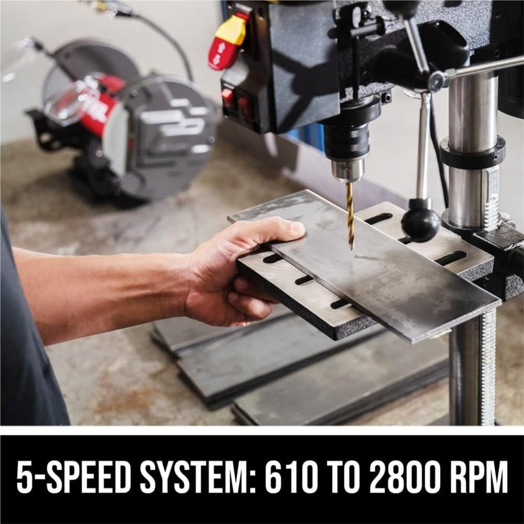 10 In. 5-Speed Benchtop Drill Press with Work Light K603